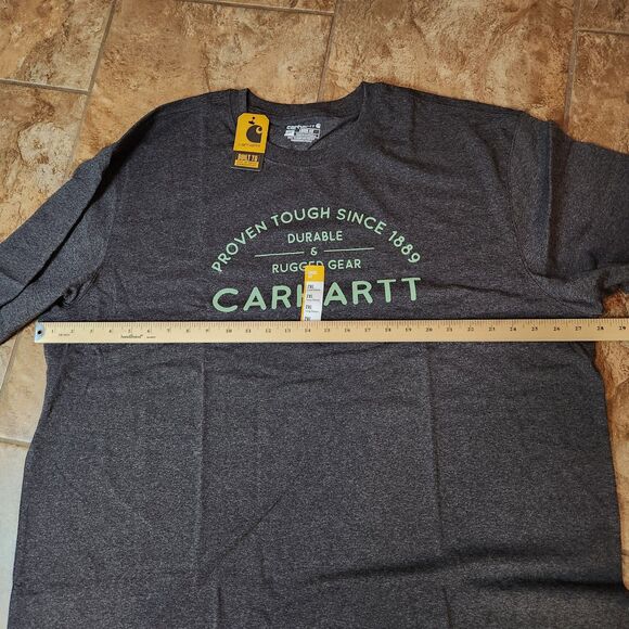 Carhartt Men’s 2XL Long Sleeve Shirt – Gray, Loose Fit, NWT - Picture 4 of 6